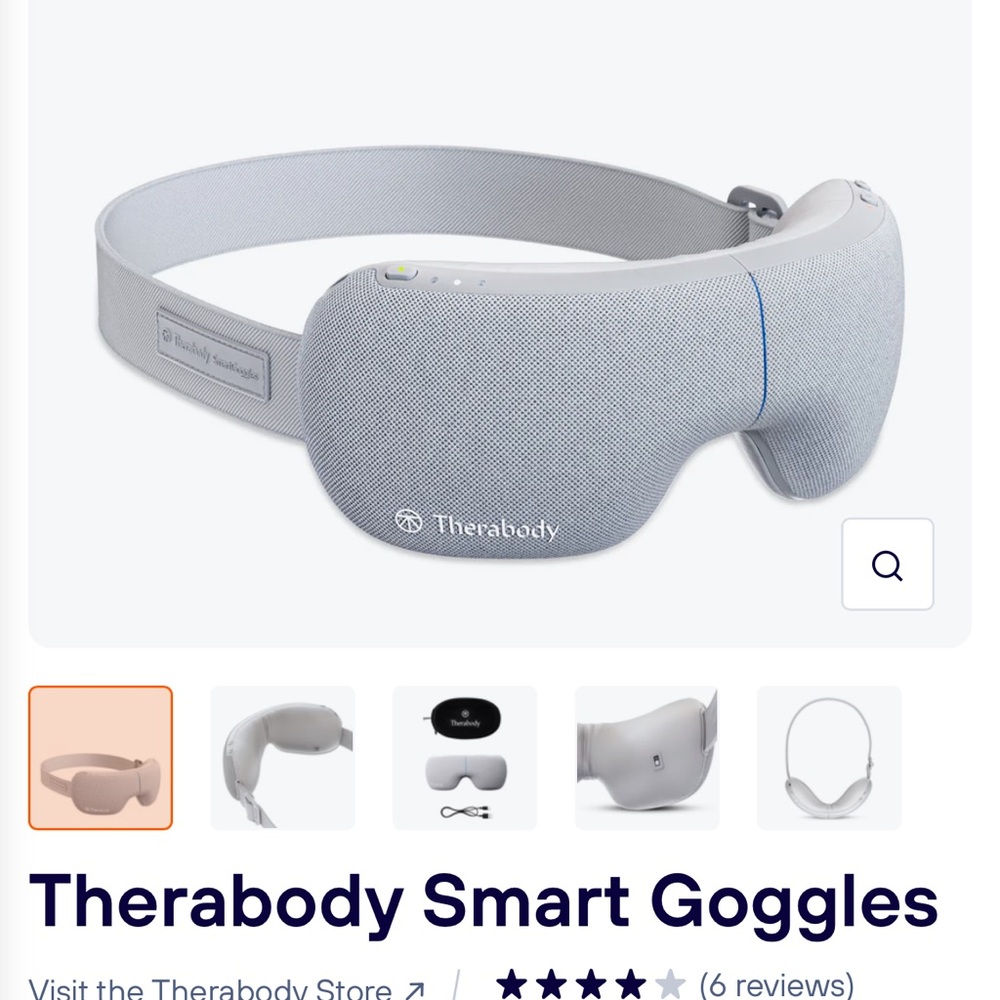 Therabody SmartGoggles Gray VR Eye Mask (New with Box, never opened) - Picture 3 of 8